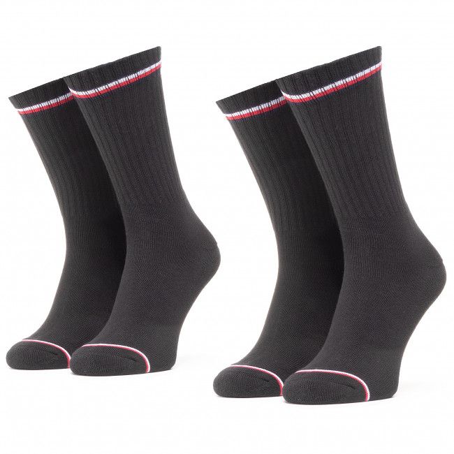 Set di 2 paia di calzini lunghi unisex Tommy Hilfiger - 100001096 Black 200