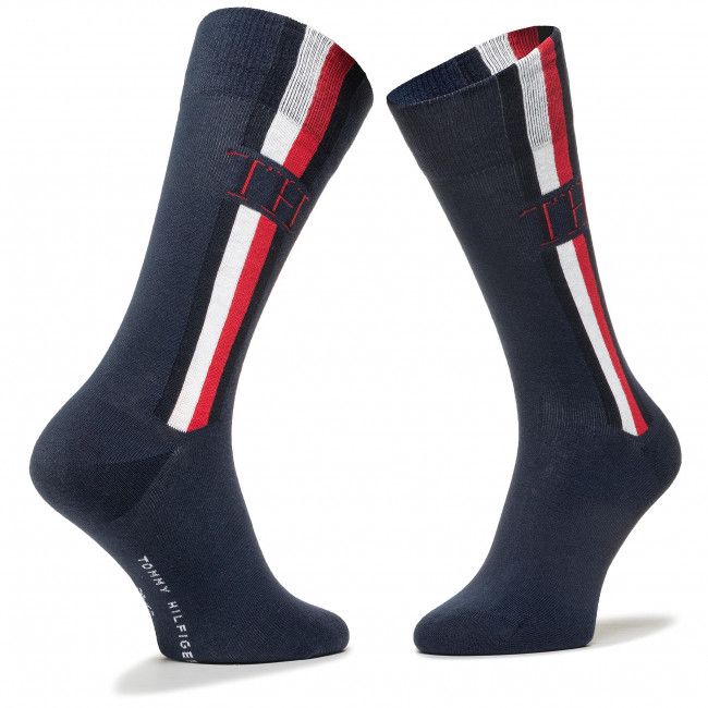 Set di 2 paia di calzini lunghi unisex Tommy Hilfiger - 100001492 Navy 002