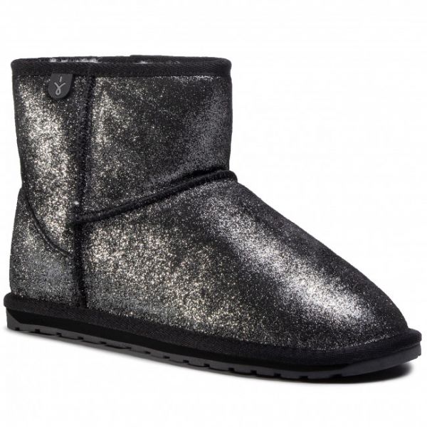 Scarpe EMU Australia - Wallaby Mini Metallic Teens T12358 Black Scarpe EMU Australia - Wallaby Mini Metallic Teens T12358 Black
