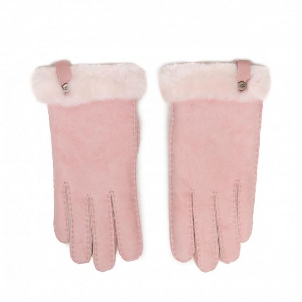 Guanti da donna Ugg - W Shorty Glove W Leather Trim 17367 Pink Cloud Guanti da donna Ugg - W Shorty Glove W Leather Trim 17367 Pink Cloud
