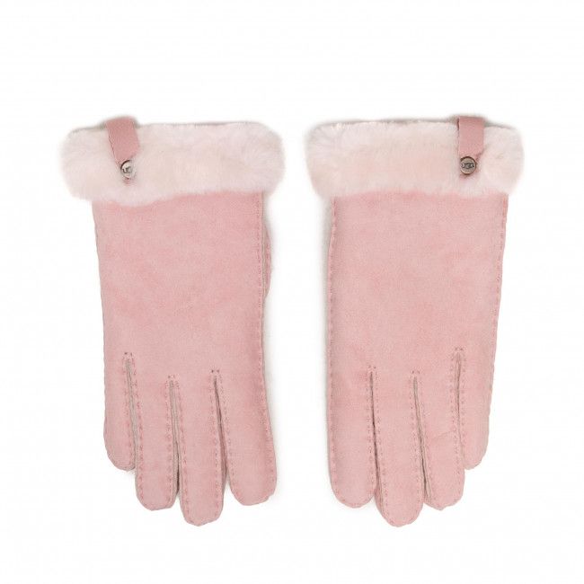 Guanti da donna Ugg - W Shorty Glove W Leather Trim 17367 Pink Cloud