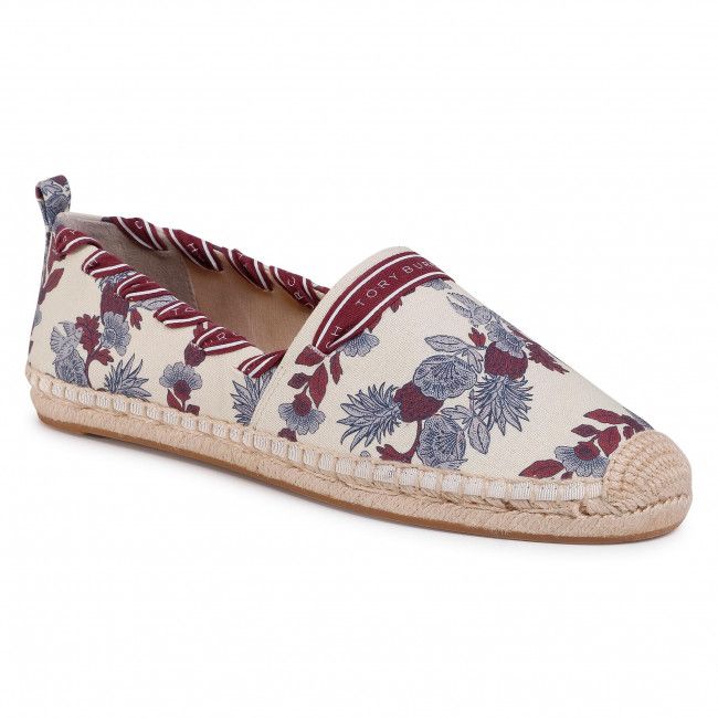 Espadrillas TORY BURCH - Grosgrain Whipstitch 71649 Imperial Garnet Wonderland Vine 990