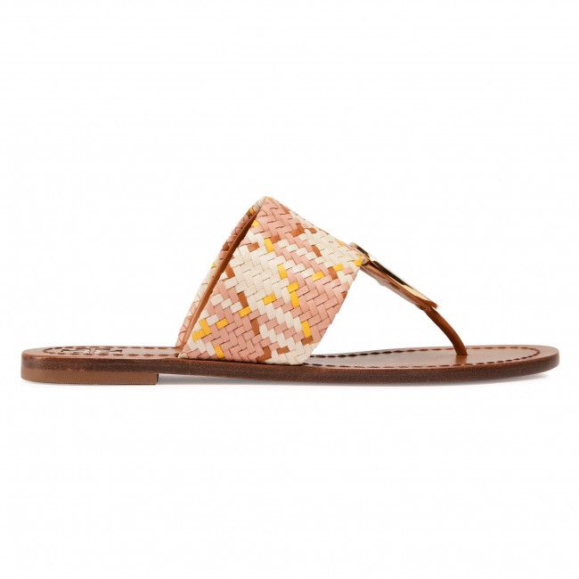 Infradito TORY BURCH - Patos Disk Sandal 74314 Woven/Neutral Woven 811