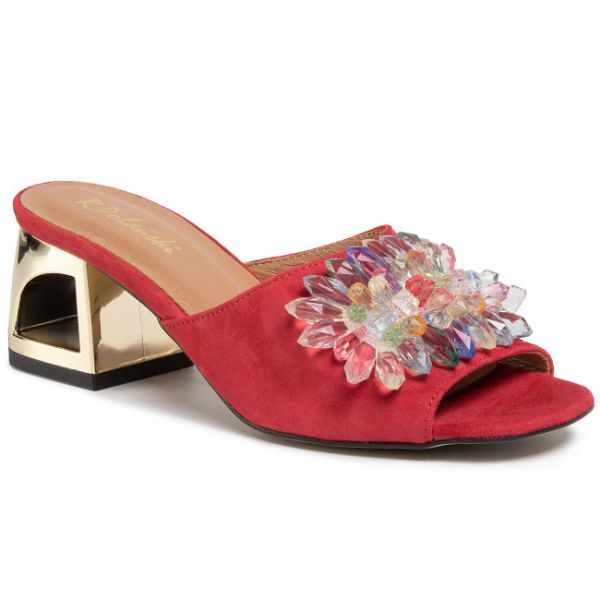 Ciabatte R.POLAŃSKI - 1021 Czerwony Zamsz