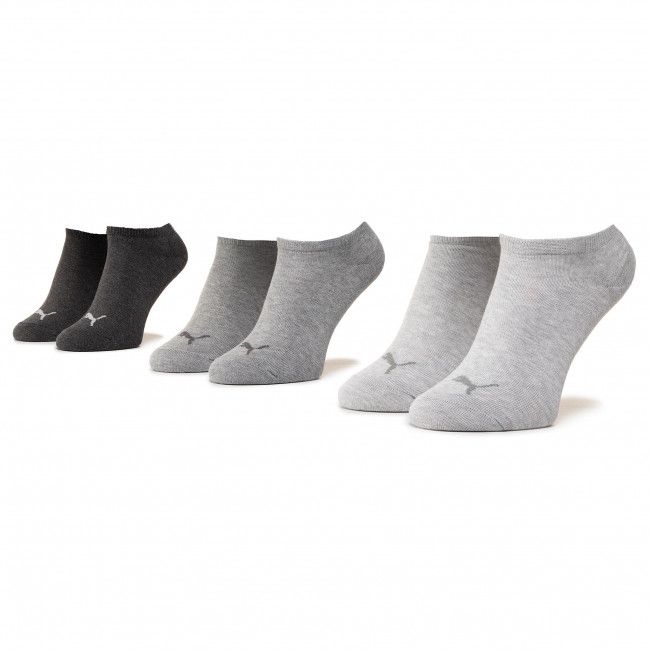 Set di 3 paia di calzini corti unisex Puma - 906807 Anthraci/Mel Grey/Mel Grey 14