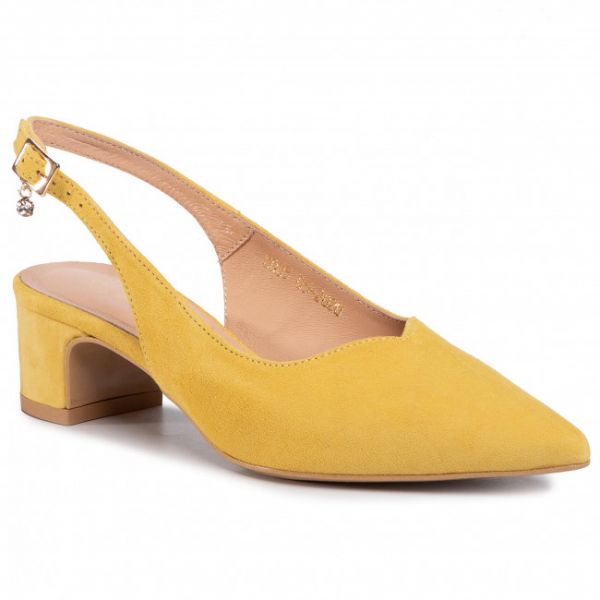 Sandali R.POLAŃSKI - 1120 Żółty Zamsz