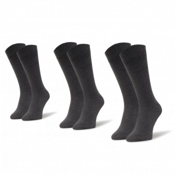 Set di 3 paia di calzini lunghi unisex Tom Tailor - 9003 Anthracite 620