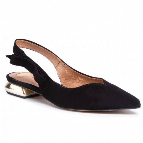 Sandali R.POLAŃSKI - 1017 Czarny Zamsz