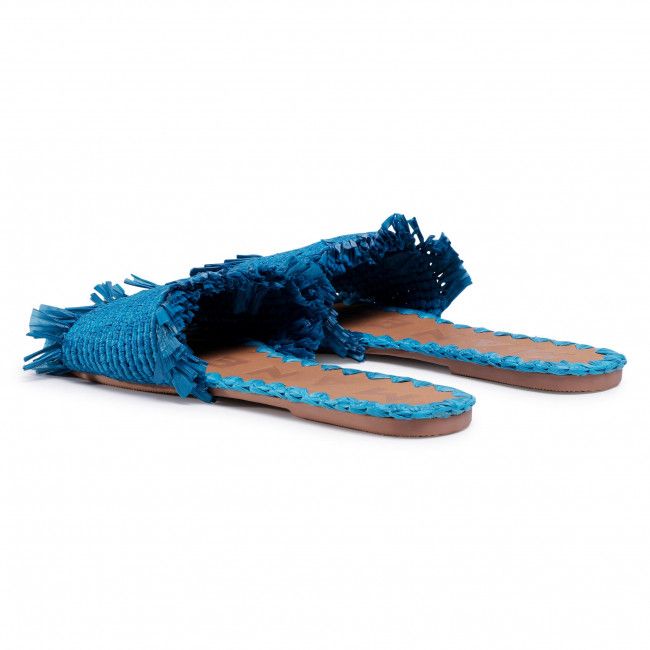 Ciabatte MANEBI - Leather Sandals S 1.9 Y0 Electric Blue Fringed