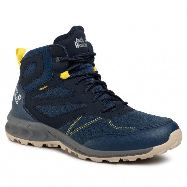 Scarpe da trekking Jack Wolfskin - Woodland Texapore Mid M 4039201 Dark Blue/Lime