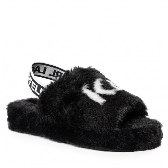 Pantofole KARL LAGERFELD - KL40200 Black Synth Fur