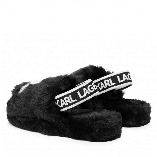 Pantofole KARL LAGERFELD - KL40200 Black Synth Fur