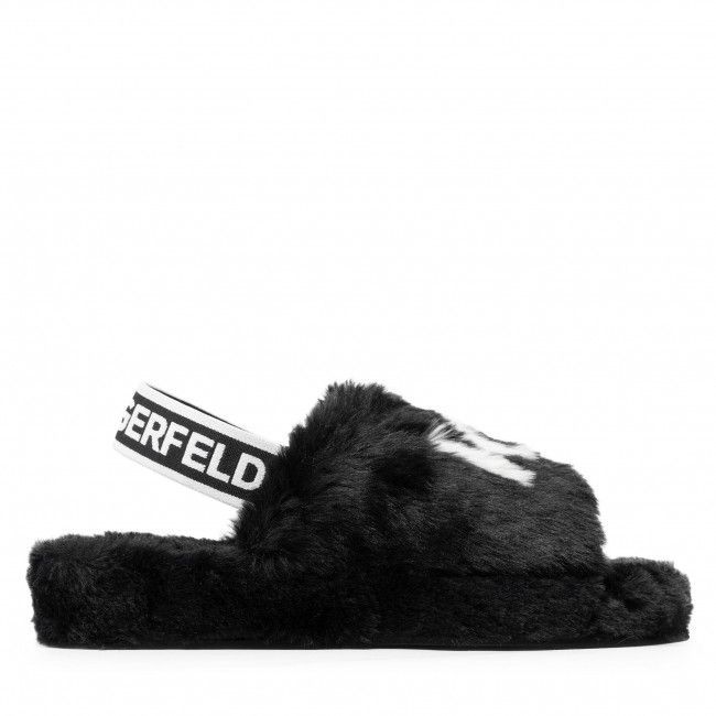 Pantofole KARL LAGERFELD - KL40200 Black Synth Fur