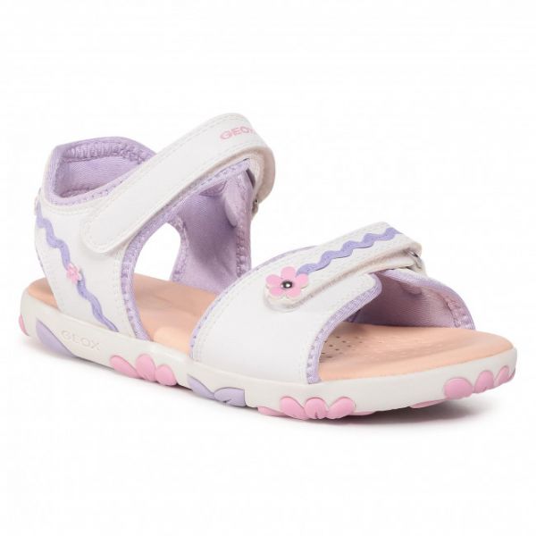 Sandali Geox - J S.Haiti G.D J028ZD 05415 C0761 S White/Lilac Sandali Geox - J S.Haiti G.D J028ZD 05415 C0761 S White/Lilac