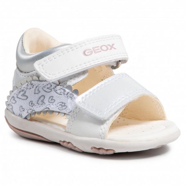 Sandali Geox - B S. Nicely A B1538A 010AJ C0007 White/Silver Sandali Geox - B S. Nicely A B1538A 010AJ C0007 White/Silver