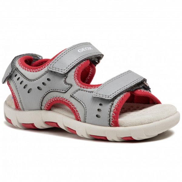 Sandali Geox - J S.Pianeta A J1564A 015BU C2134 S Lt Grey/Red Sandali Geox - J S.Pianeta A J1564A 015BU C2134 S Lt Grey/Red