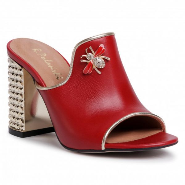 Ciabatte R.POLAŃSKI - 1007 Czerwony Lico