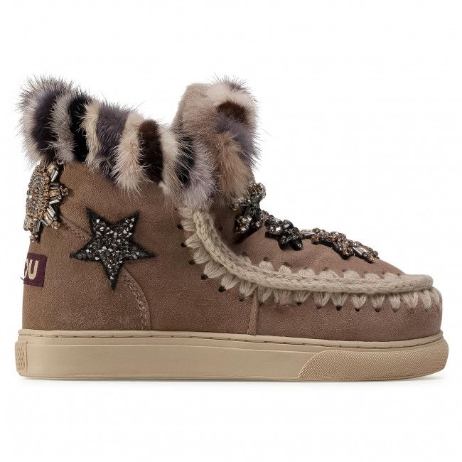 Scarpe MOU - Eskimo Sneaker Star Patch&amp;Mink FW111006A Elephant Grey