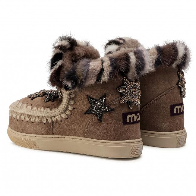 Scarpe MOU - Eskimo Sneaker Star Patch&amp;Mink FW111006A Elephant Grey