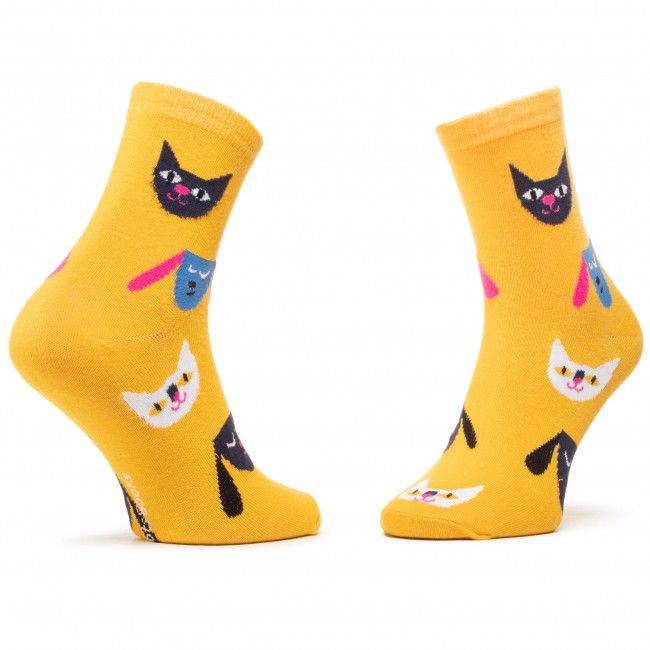 Calzini lunghi unisex DOTS SOCKS - DTS-SX-403-Y Giallo Multicolore