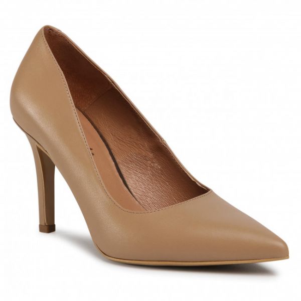 Scarpe stiletto R.POLAŃSKI - 1042 Camel Lico