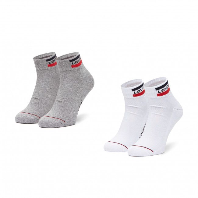 Set di 2 paia di calzini lunghi da uomo Levi's® - 37157-0146 White/Grey