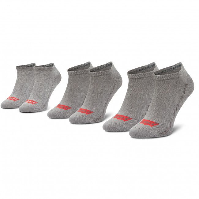 Set di 3 paia di calzini corti da uomo Levi's® - 37157-0173 Middle Grey Melange