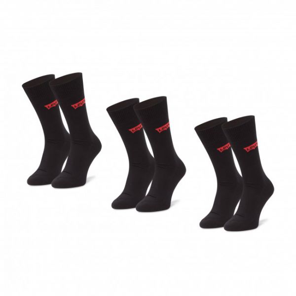 Set di 3 paia di calzini lunghi da uomo Levi's® - 37157-0186 Jet Black