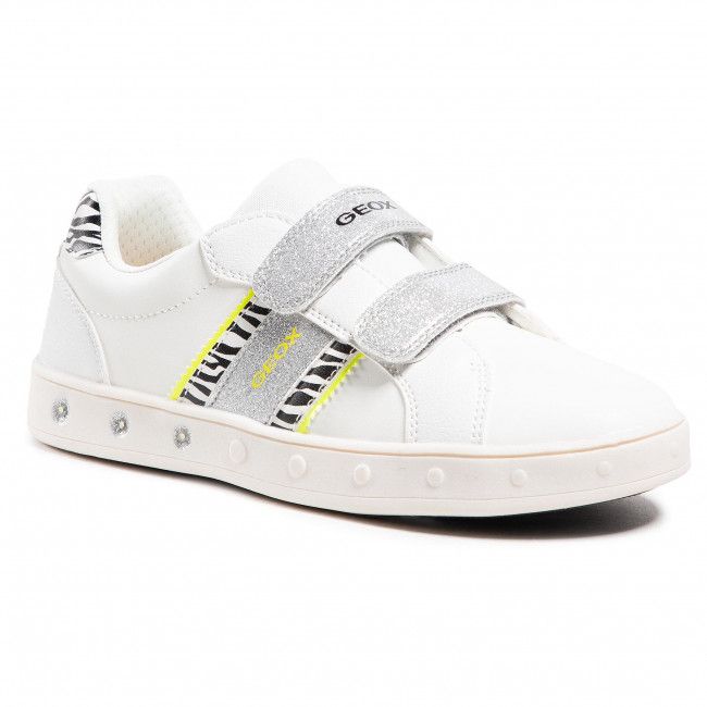 Sneakers Geox - J Skylin G. H J158WH 05404 C0552 DD White/Fluo Yellow