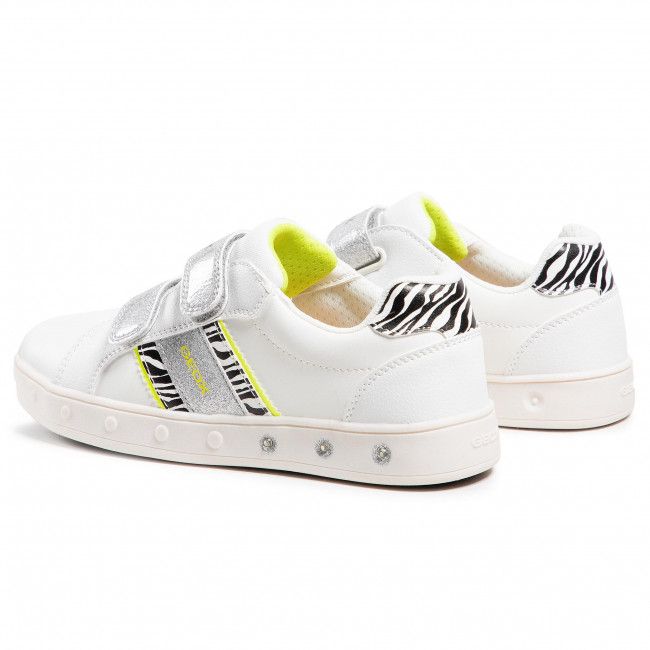 Sneakers Geox - J Skylin G. H J158WH 05404 C0552 DD White/Fluo Yellow