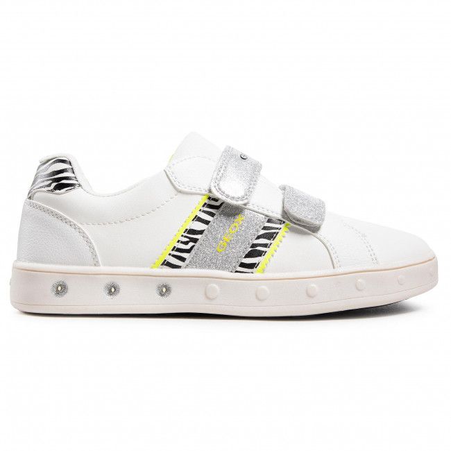 Sneakers Geox - J Skylin G. H J158WH 05404 C0552 DD White/Fluo Yellow