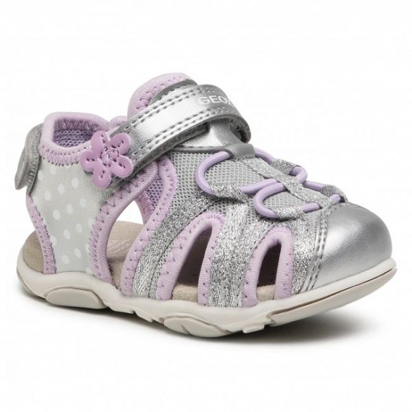 Sandali GEOX - B.S.Agasim G.E B020ZE 0BN15 C1316 M Silver/Lilac Sandali GEOX - B.S.Agasim G.E B020ZE 0BN15 C1316 M Silver/Lilac