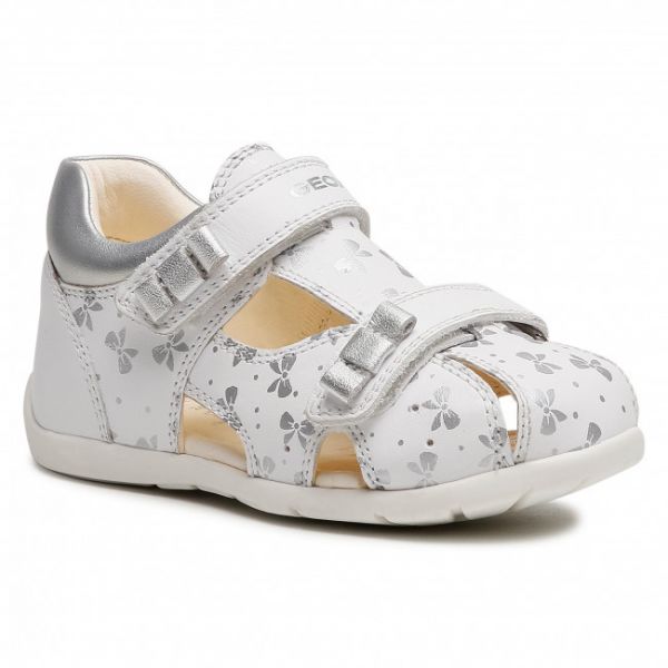 Sandali GEOX - B Kaytan G. B B1551B 085NF C0007 White/Silver Sandali GEOX - B Kaytan G. B B1551B 085NF C0007 White/Silver