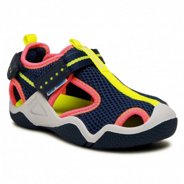 Sandali GEOX - J Wader G. A J1508A 01454 CF48L M Navy/Fluo Fuchsia Sandali GEOX - J Wader G. A J1508A 01454 CF48L M Navy/Fluo Fuchsia