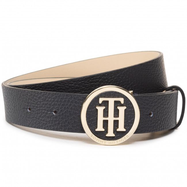 Cintura da donna Tommy Hilfiger - Th Round Buckle Belt 3.0 AW0AW08605 CJM