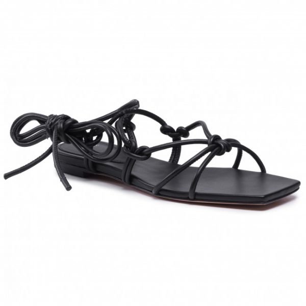 Sandali BOSS - Lucy Flat Sandal-N 50453054 1022415 01 Black 001