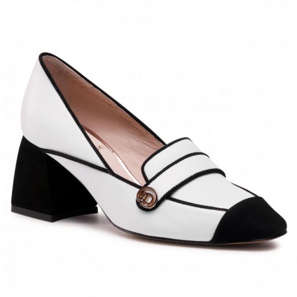 Scarpe basse BALDOWSKI - D03503-4330-002 Zamsz Czarny/Skóra Biała