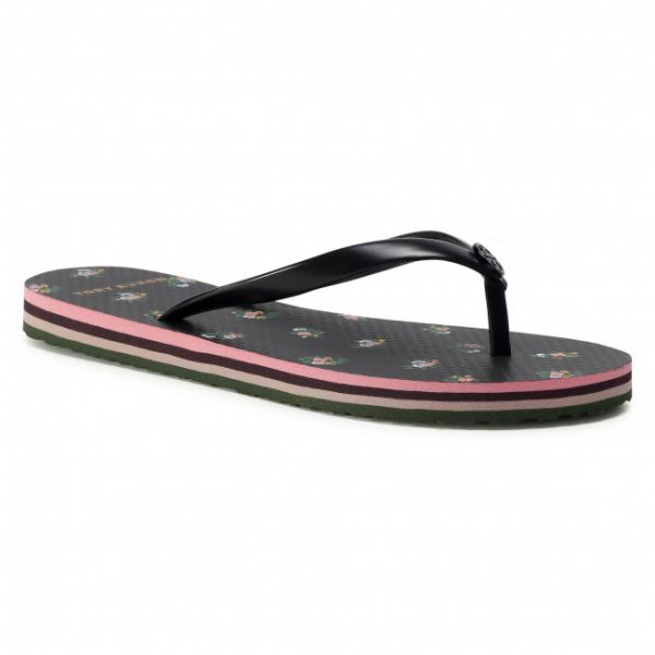 Infradito TORY BURCH - Thin Flip Flop 56488 Perfect Black/Daybreak Ditsy 001