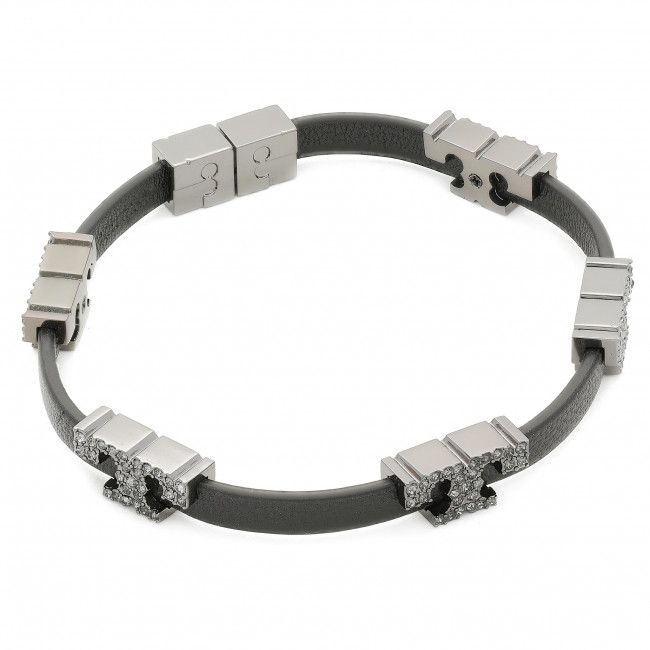 Bracciale TORY BURCH - Serif-T Stackable Bracelet 80702 Hematite/Black/Crystal 002
