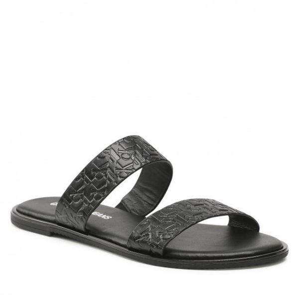 Ciabatte CALVIN KLEIN JEANS - Flat Sandal Twostraps Em Pa-Pl YW0YW00141 Black BDS Ciabatte CALVIN KLEIN JEANS - Flat Sandal Twostraps Em Pa-Pl YW0YW00141 Black BDS