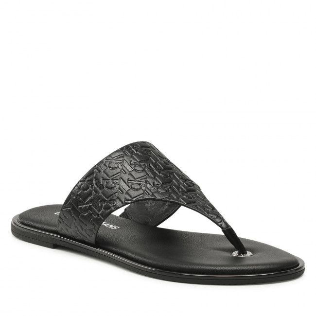 Infradito CALVIN KLEIN JEANS - Flat Sandal Toe Slide Em Pa-Pl YW0YW00142 Black BDS