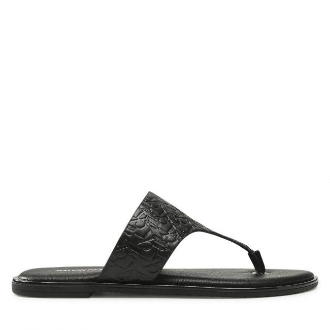 Infradito CALVIN KLEIN JEANS - Flat Sandal Toe Slide Em Pa-Pl YW0YW00142 Black BDS