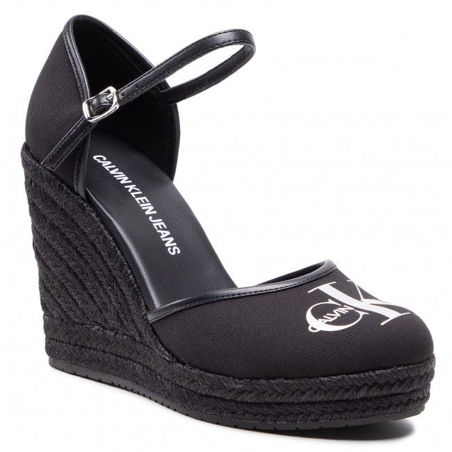 Espadrillas CALVIN KLEIN JEANS - Wedge Sandal Close Toe Co YW0YW00150 Black BDS