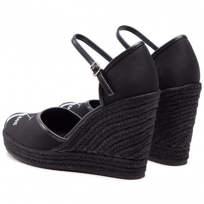 Espadrillas CALVIN KLEIN JEANS - Wedge Sandal Close Toe Co YW0YW00150 Black BDS