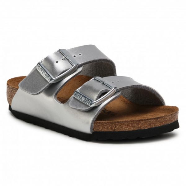 Ciabatte Birkenstock - Arizona Kids 1019400 Electric Metallic Silver Ciabatte Birkenstock - Arizona Kids 1019400 Electric Metallic Silver
