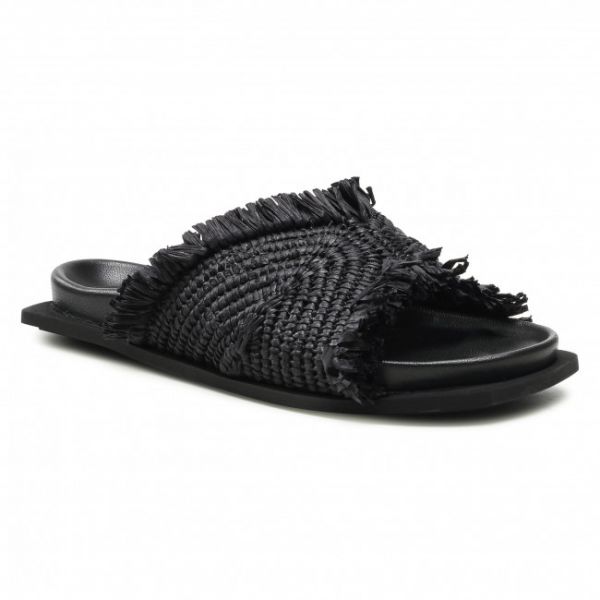 Ciabatte INUIKII - Raffia Moon 70106-095 Black Ciabatte INUIKII - Raffia Moon 70106-095 Black
