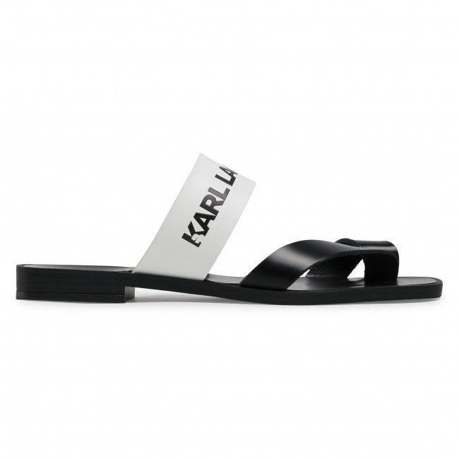 Infradito KARL LAGERFELD - KL80425 001 Black &amp; White Lthr