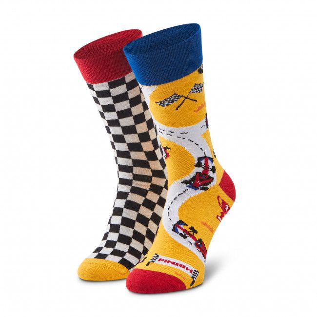 Calzini lunghi da uomo Dots Socks - D20WF-SX-032-X Giallo