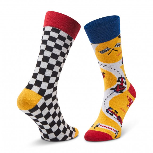 Calzini lunghi da uomo Dots Socks - D20WF-SX-032-X Giallo