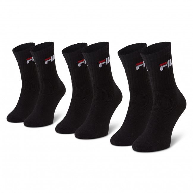 Set di 3 paia di calzini lunghi unisex Fila - F9505 Black 200